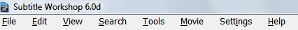 Main Menu bar Main Menu bar